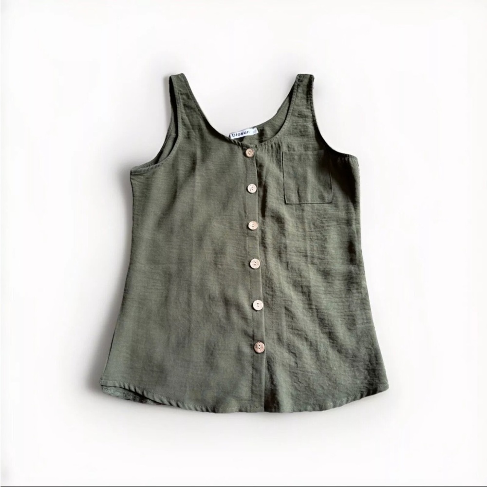 Diosun Sleeveless Green Blouse Size Small Women’s